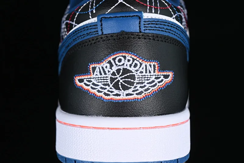 All categories Air Jordan Jordan series basketball shoes Air Jordan 1 Low Z version Air Jordan 1 Low SE AJ1 Joe 1 blue and black sashimi embroidery style low-top cultural casual sneakers FV3622-141